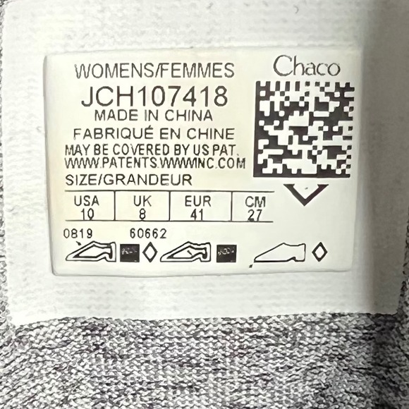 Chaco Kanarra II 2.0 Womens Hiking Outdoor Shoes Size 10 Gray Gum Knit Low Top - Picture 2 of 9